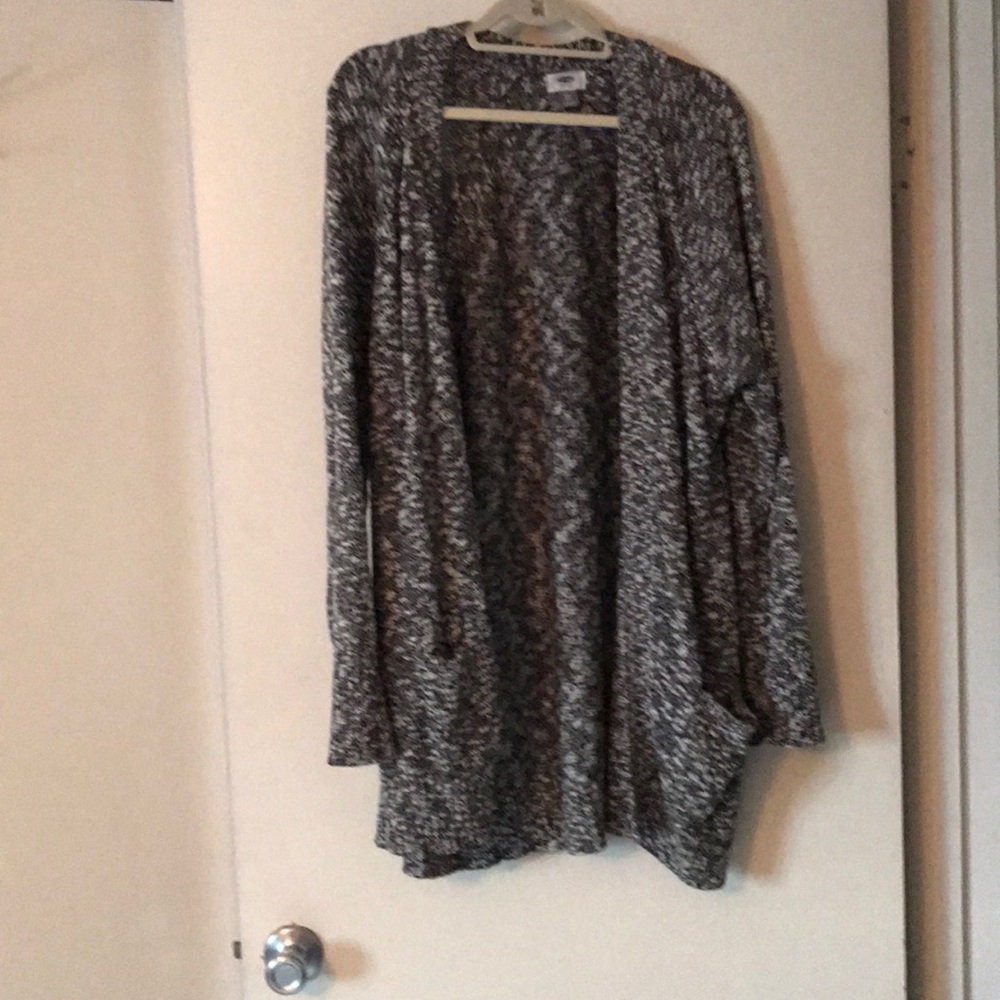Marled knit cardigan